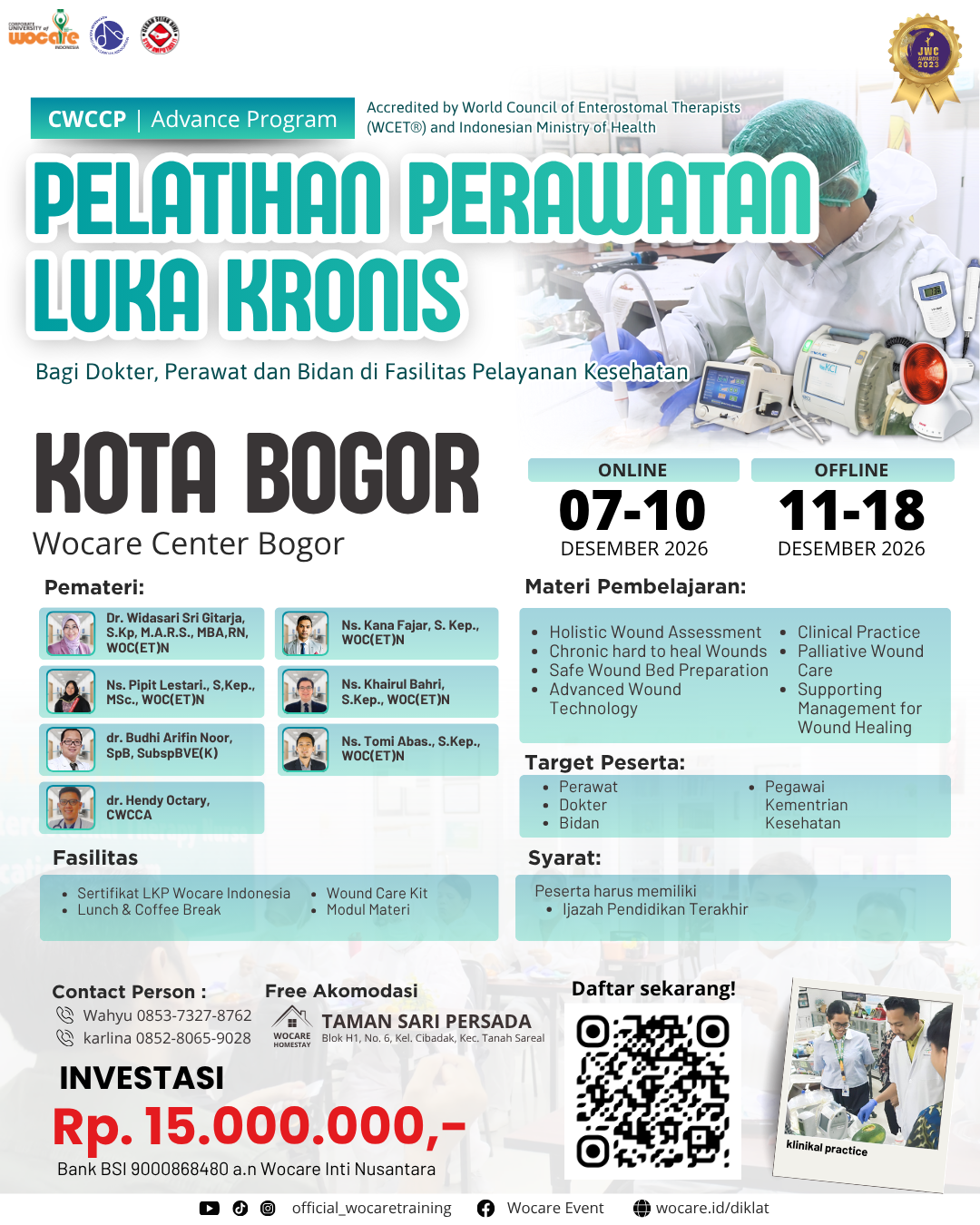 Certified Wound Care Clinician Program (CWCCP) BOGOR DESEMBER 2026