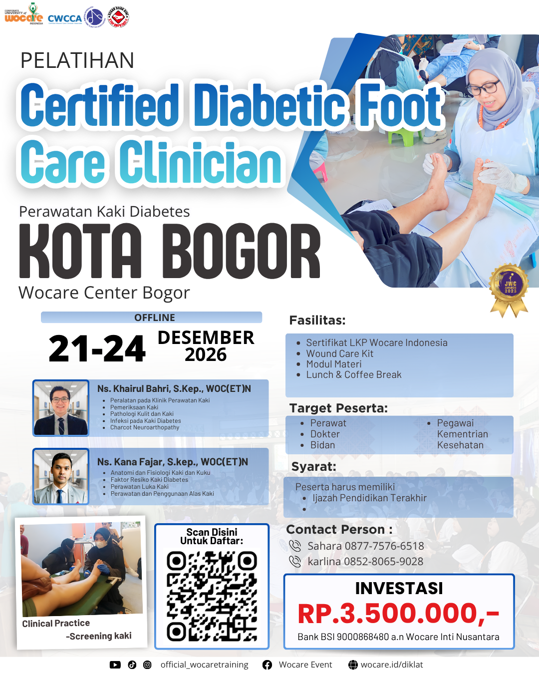 PELATIHAN PERAWATAN KAKI DIABETES (CDFCC) BOGOR DESEMBER 2026