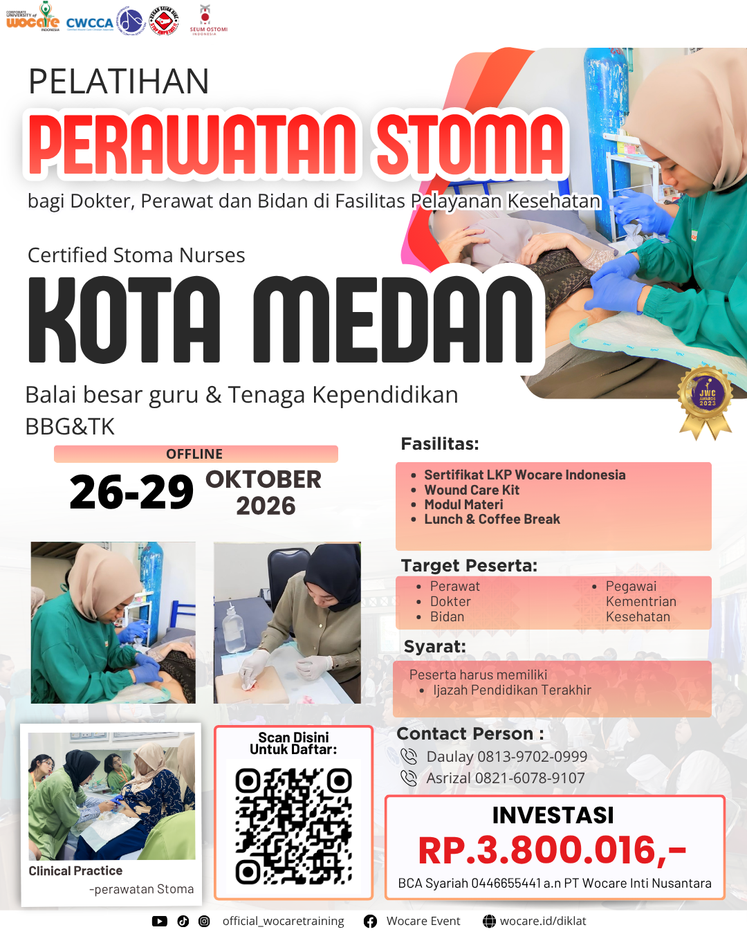 PELATIHAN PERAWATAN STOMA (CSN) MEDAN OKTOBER 2026