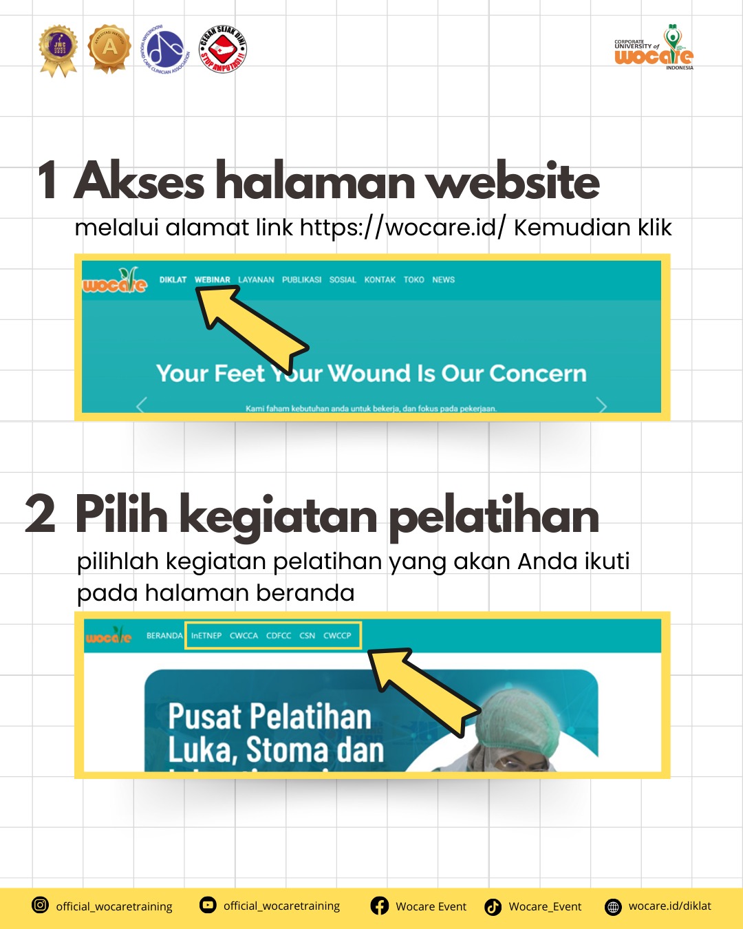 ALUR REGISTRASI PENDIDIKAN DAN PELATIHAN WOCARE