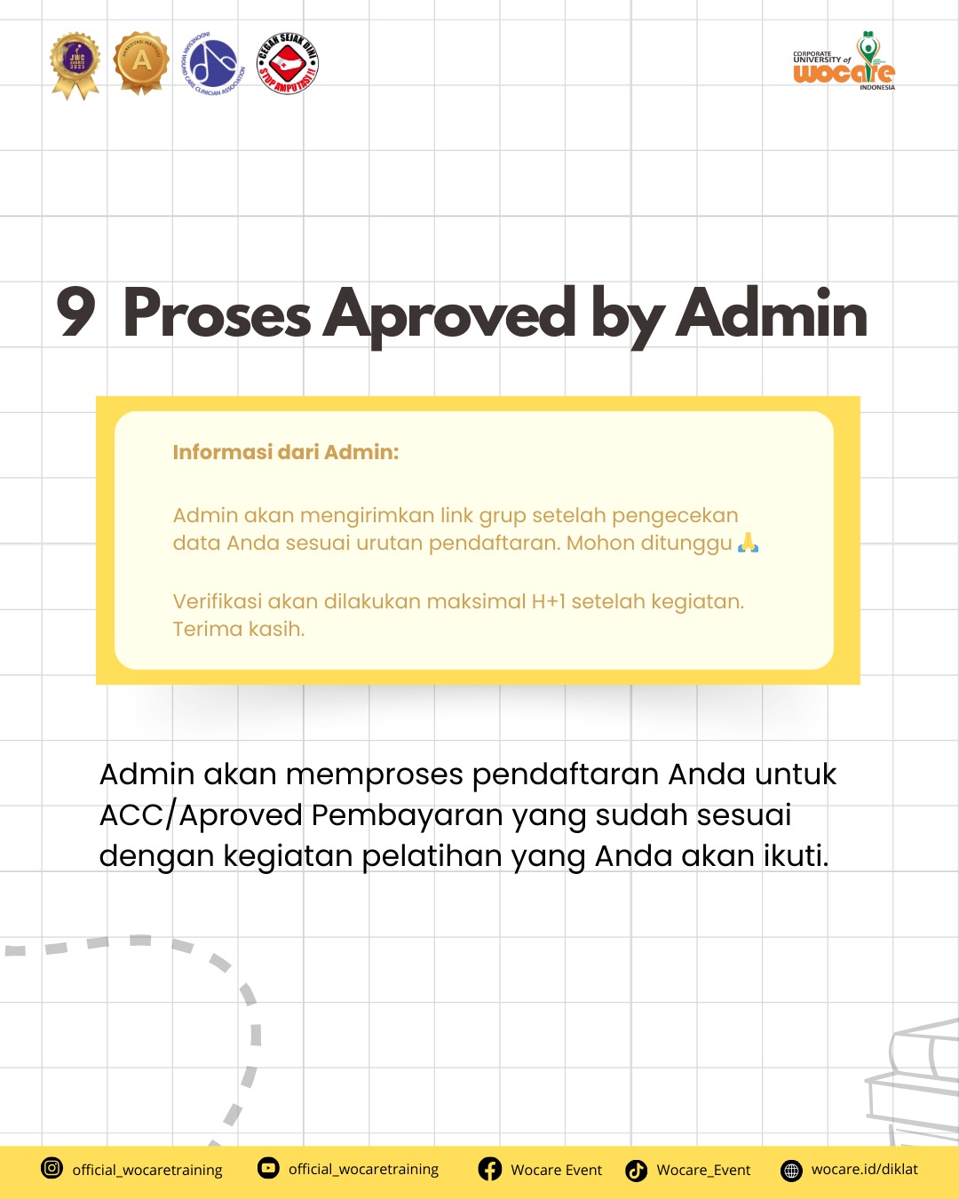 ALUR REGISTRASI PENDIDIKAN DAN PELATIHAN WOCARE